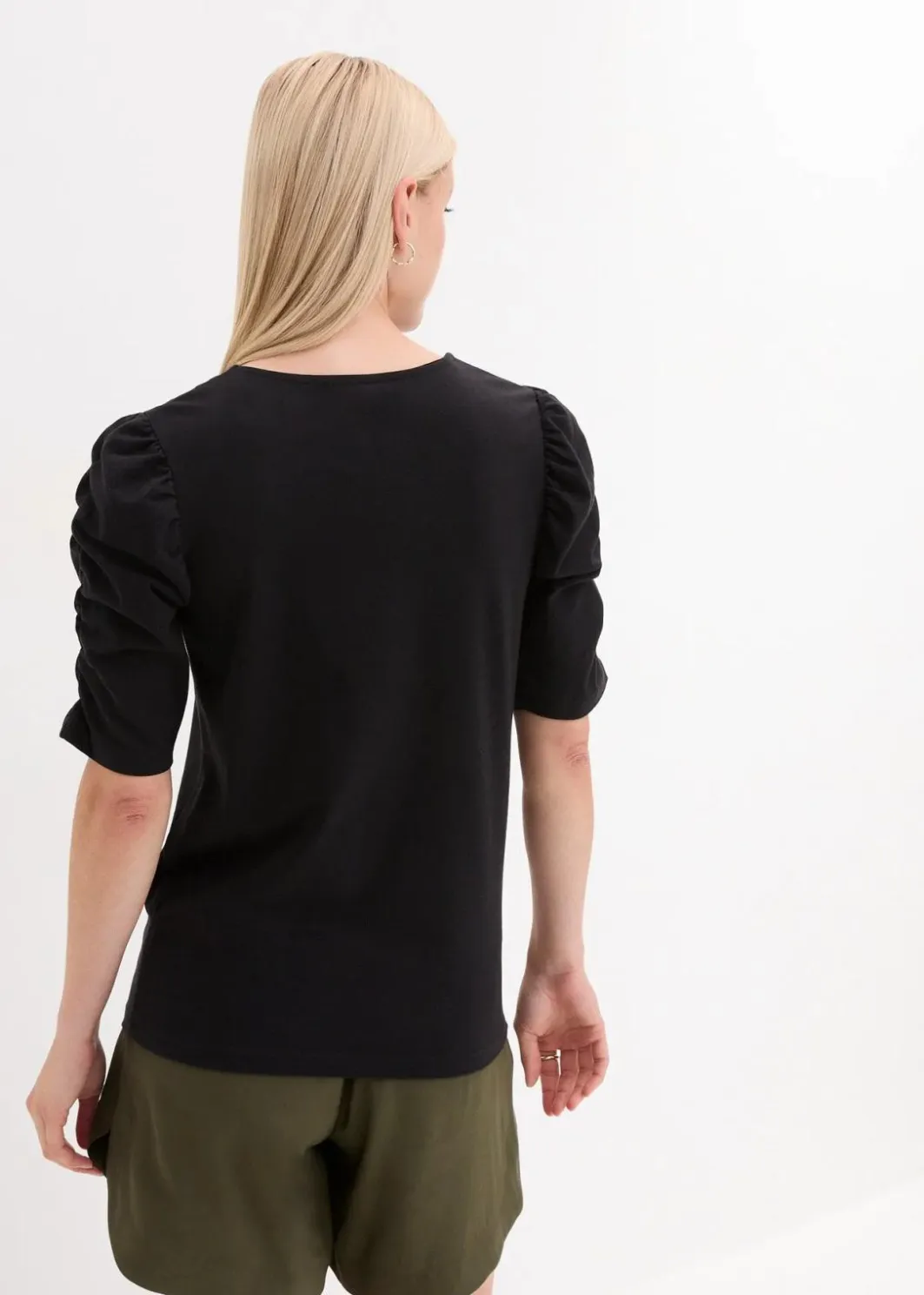 Damen bonprix Shirts & Tops|Nachhaltigere Materialien|Shirt mit Puffärmeln