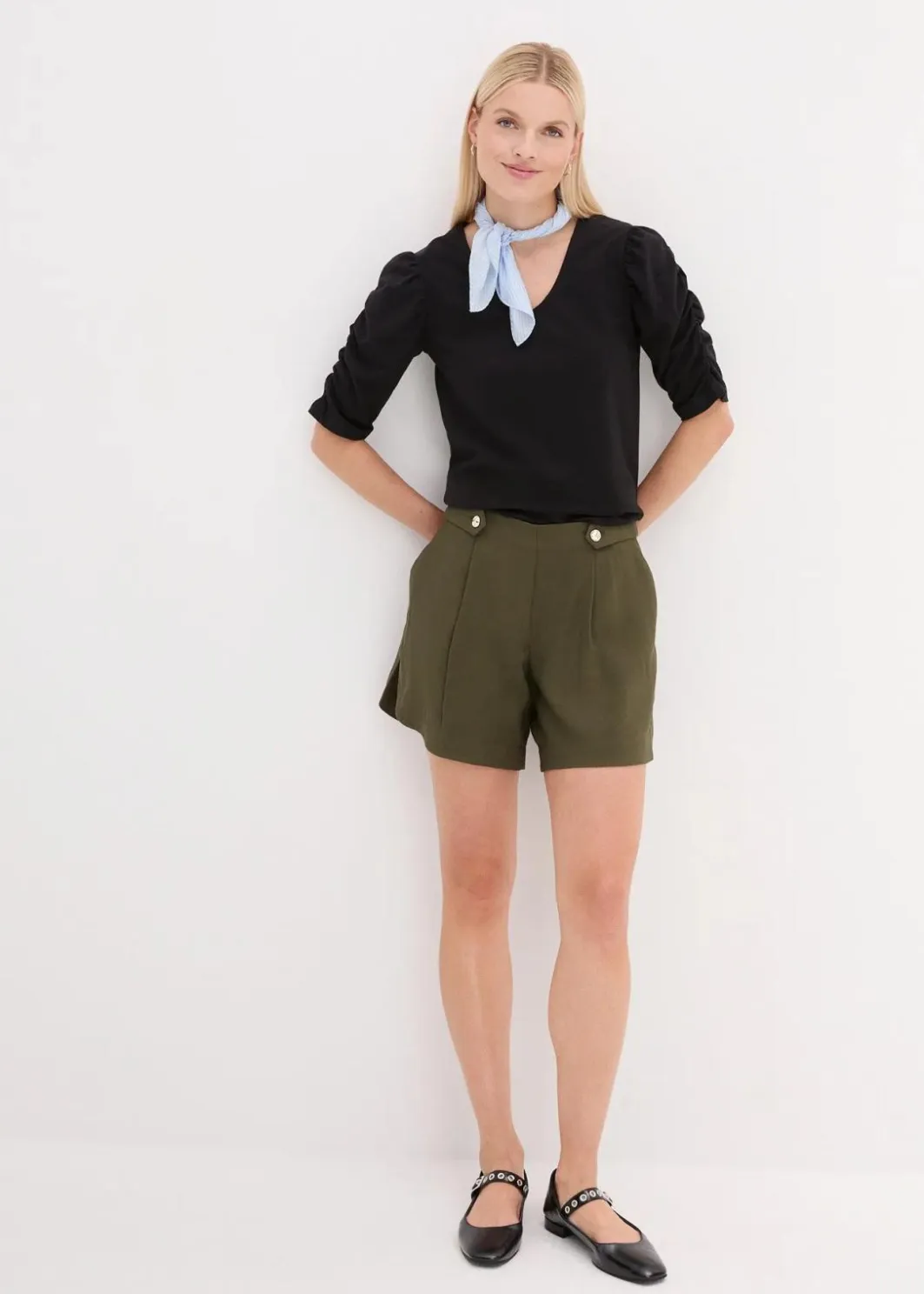 Damen bonprix Shirts & Tops|Nachhaltigere Materialien|Shirt mit Puffärmeln