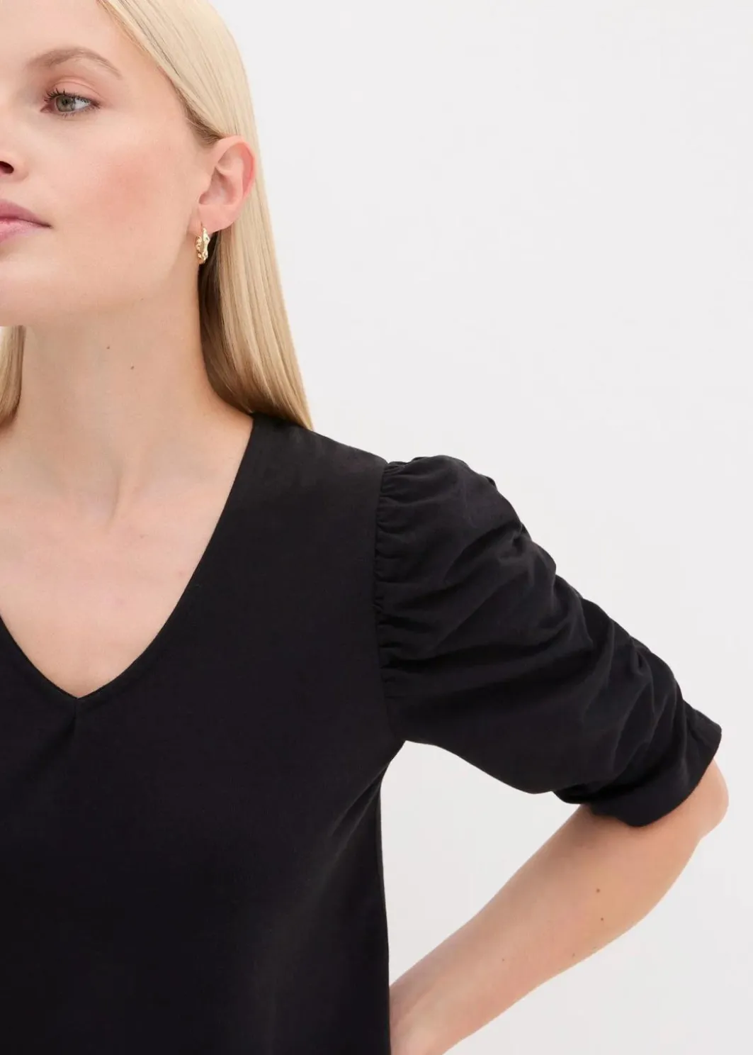 Damen bonprix Shirts & Tops|Nachhaltigere Materialien|Shirt mit Puffärmeln