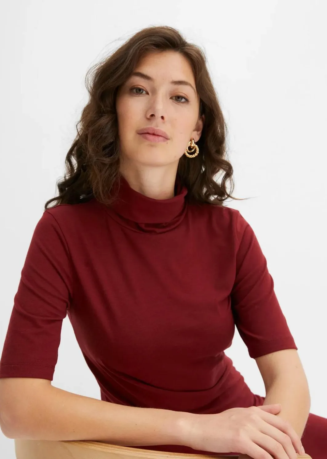 Damen bonprix Shirts & Tops|Shirt mit Rollkragen