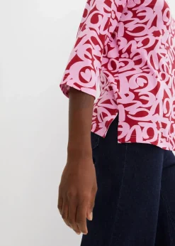Online Shirt mit Rundhals-Ausschnitt, ¾-Arm Damen Shirts & Tops|Nachhaltigere Materialien