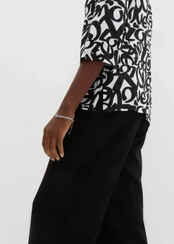 Damen bonprix Nachhaltigere Materialien|Shirts & Tops|Shirt mit Rundhals-Ausschnitt, ¾-Arm