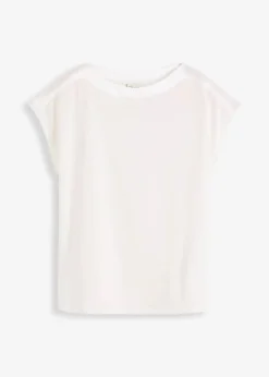 Damen bonprix Shirts & Tops|Shirt mit Satinpasse