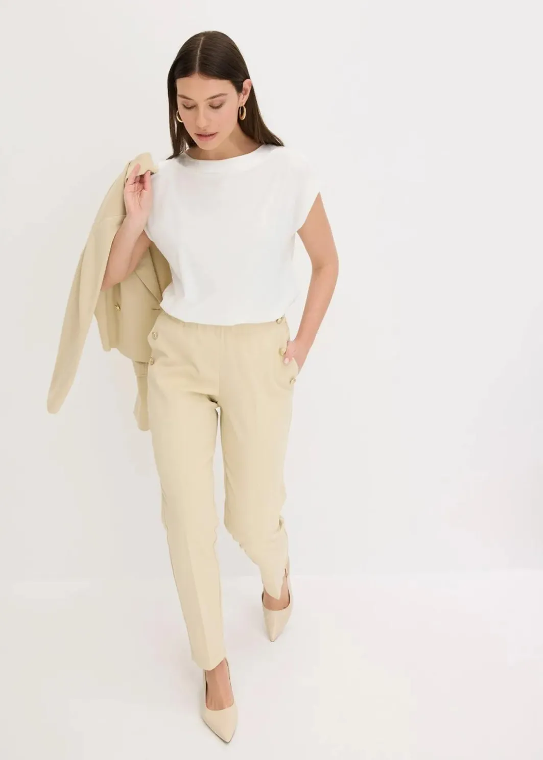 Damen bonprix Shirts & Tops|Shirt mit Satinpasse