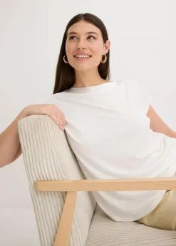 Damen bonprix Shirts & Tops|Shirt mit Satinpasse