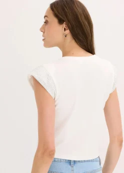 Shirt mit Schulterpolstern Damen Nachhaltigere Materialien|Shirts & Tops