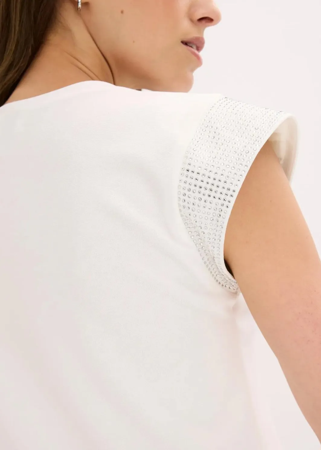 Shirt mit Schulterpolstern Damen Nachhaltigere Materialien|Shirts & Tops