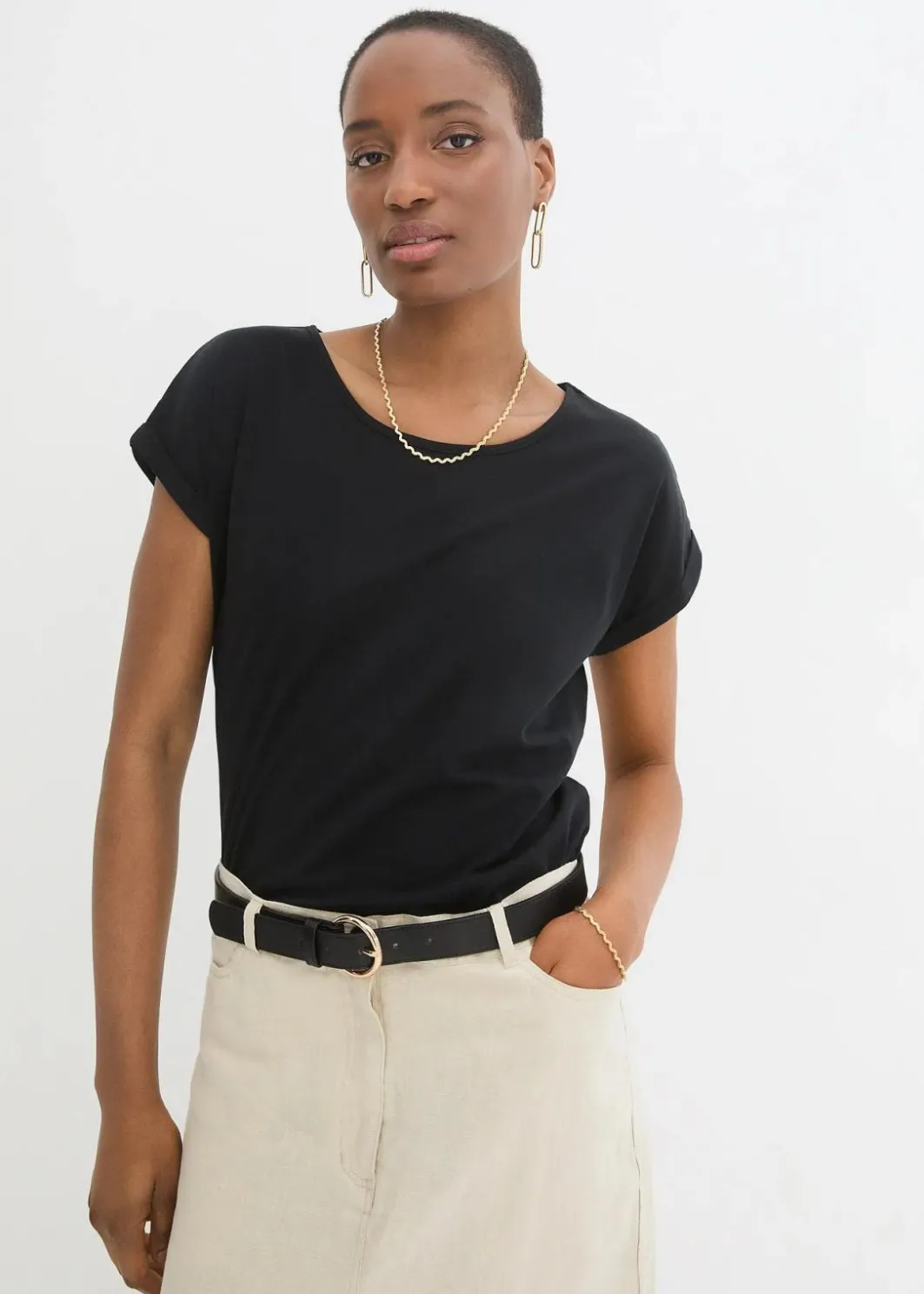 Damen bonprix Premium|Shirts & Tops|Shirt mit Seidenanteil