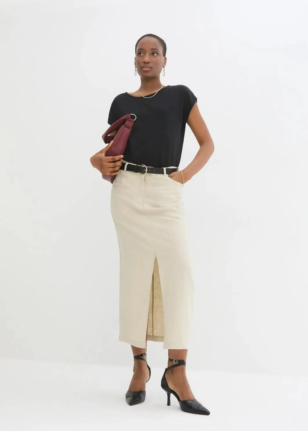Damen bonprix Premium|Shirts & Tops|Shirt mit Seidenanteil