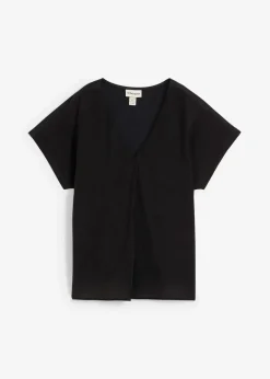 Damen bonprix Shirts & Tops|Premium|Shirt mit Seidenanteil und Webeinsatz