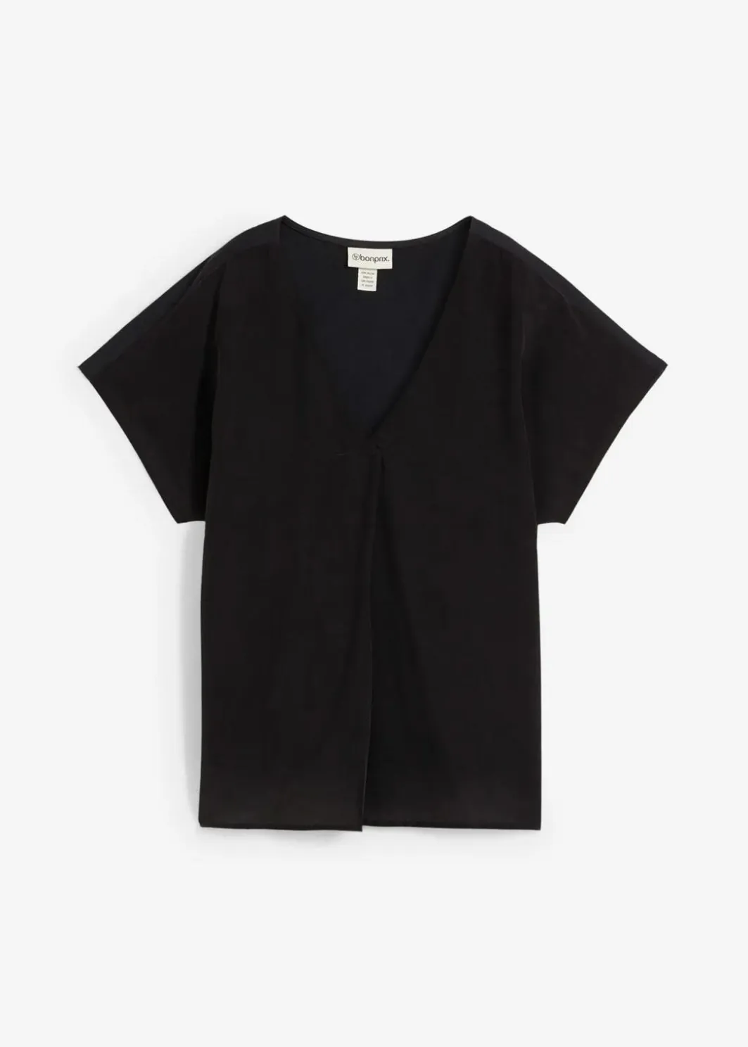 Damen bonprix Shirts & Tops|Premium|Shirt mit Seidenanteil und Webeinsatz