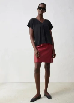 Damen bonprix Shirts & Tops|Premium|Shirt mit Seidenanteil und Webeinsatz