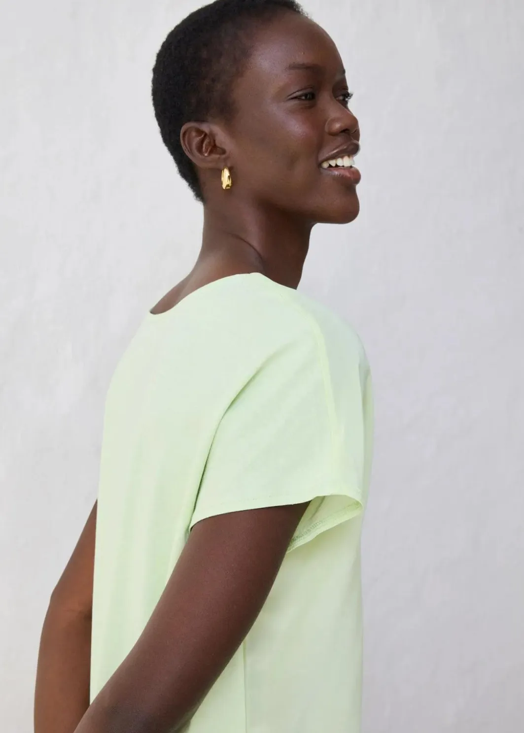 Damen bonprix Premium|Shirts & Tops|Shirt mit Seidenanteil und Webeinsatz