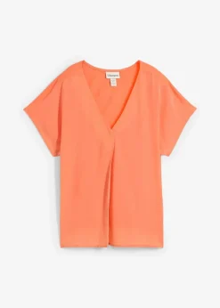 Discount Shirt mit Seidenanteil und Webeinsatz Damen Premium|Shirts & Tops
