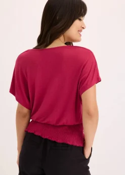 Hot Shirt mit Smock-Saum Damen Shirts & Tops|Nachhaltigere Materialien