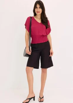 Hot Shirt mit Smock-Saum Damen Shirts & Tops|Nachhaltigere Materialien