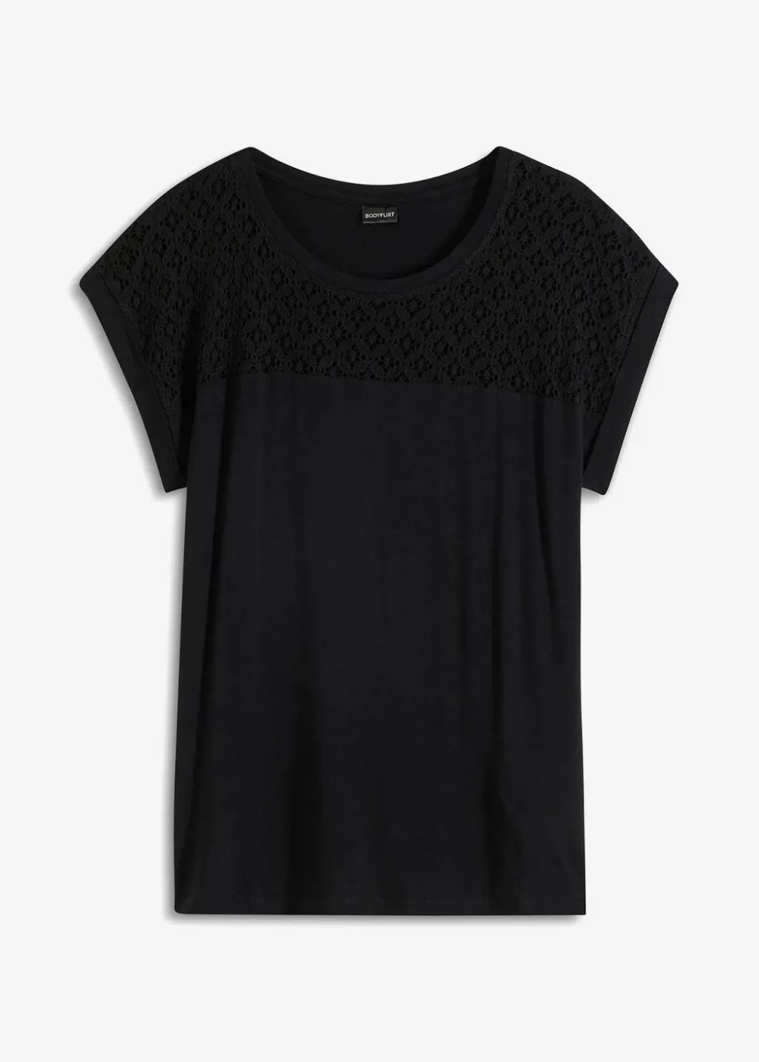 Damen bonprix Nachhaltigere Materialien|Shirts & Tops|Shirt mit Spitze