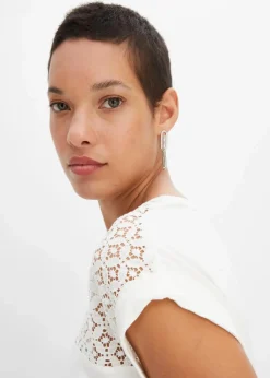 Best Shirt mit Spitze Damen Shirts & Tops|Nachhaltigere Materialien