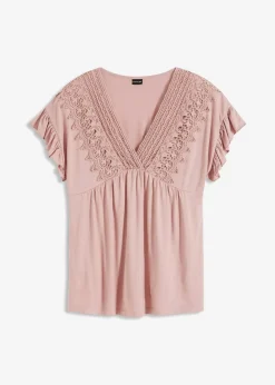 Damen bonprix Shirts & Tops|Shirt mit Spitze