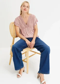 Damen bonprix Shirts & Tops|Shirt mit Spitze