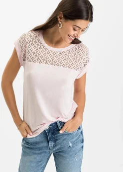 Shirt mit Spitze Damen Shirts & Tops|Nachhaltigere Materialien