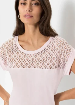 Shirt mit Spitze Damen Shirts & Tops|Nachhaltigere Materialien