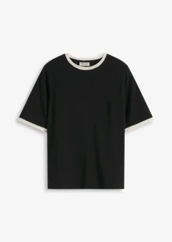 Damen bonprix Shirts & Tops|Shirt mit Spitzenborte