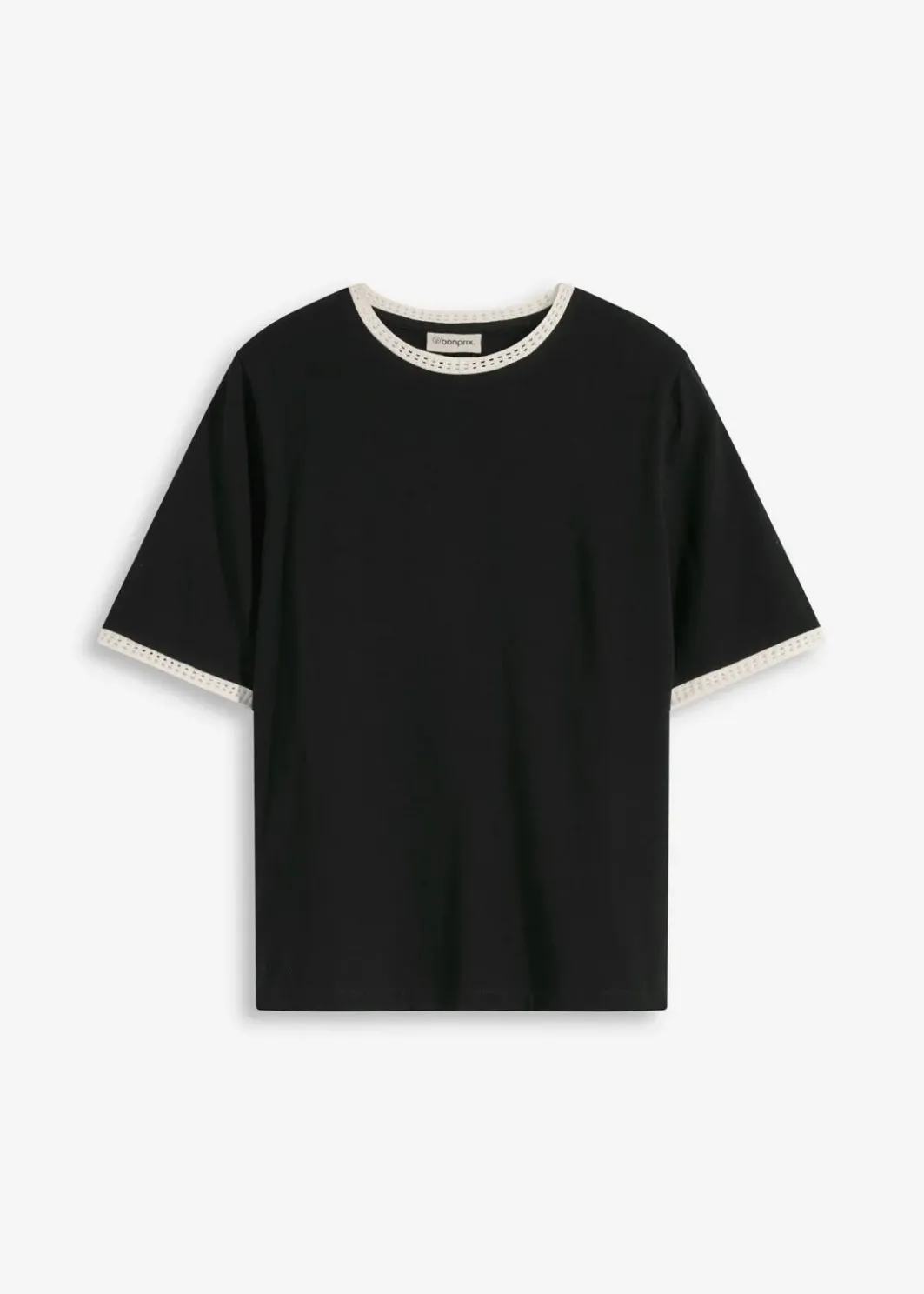 Damen bonprix Shirts & Tops|Shirt mit Spitzenborte