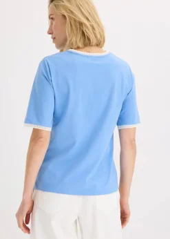 Clearance Shirt mit Spitzenborte Damen Shirts & Tops
