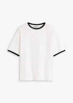 Damen bonprix Shirts & Tops|Shirt mit Spitzenborte