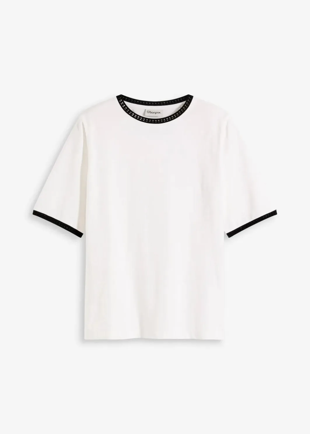 Damen bonprix Shirts & Tops|Shirt mit Spitzenborte
