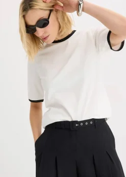 Damen bonprix Shirts & Tops|Shirt mit Spitzenborte