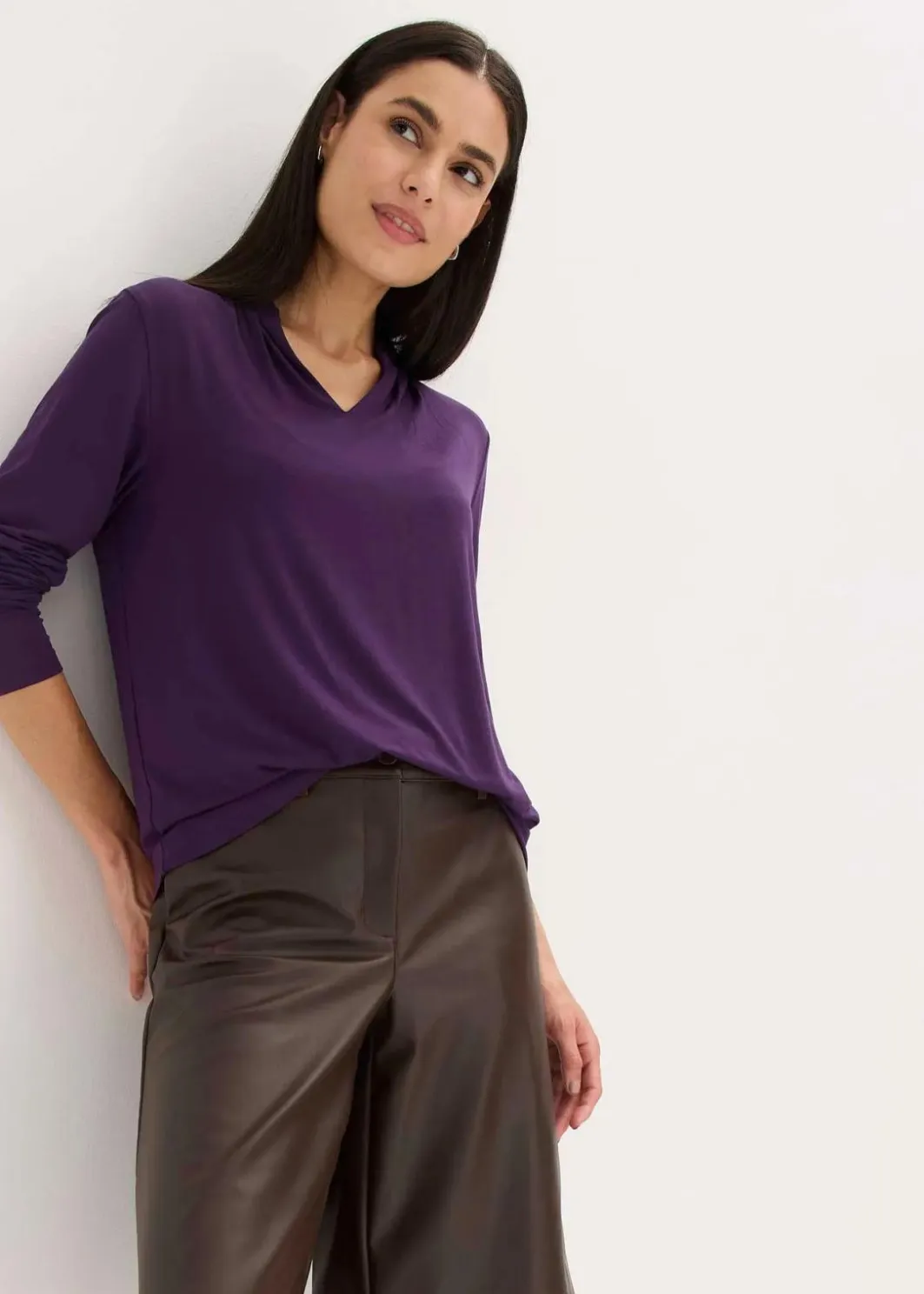 Damen bonprix Shirts & Tops|Shirt mit Stehkragen