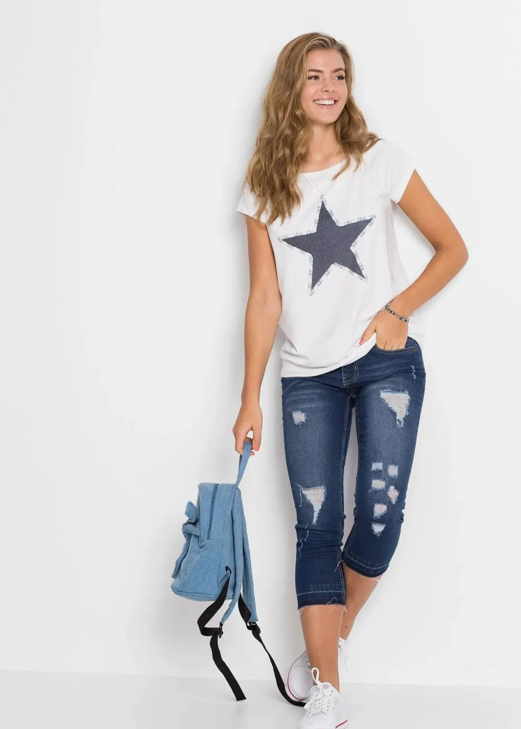 Damen bonprix Shirts & Tops|Shirt mit Sternenprint