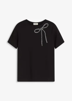 Sale Shirt mit Strass-Applikation Damen Shirts & Tops|Nachhaltigere Materialien