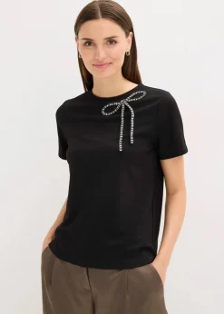 Sale Shirt mit Strass-Applikation Damen Shirts & Tops|Nachhaltigere Materialien