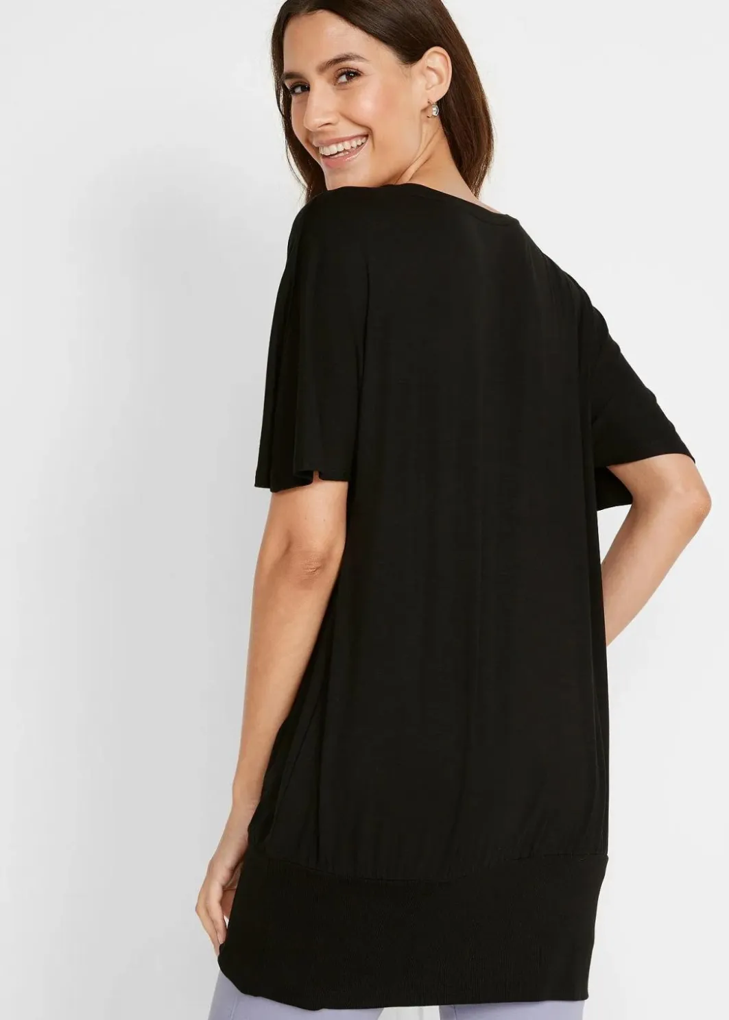 Outlet Shirt mit U-Boot Ausschnitt, Halbarm Damen Shirts & Tops|Nachhaltigere Materialien
