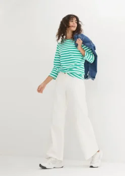 Damen bonprix Shirts & Tops|Basics|Shirt mit U-Boot-Ausschnitt