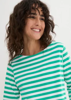 Damen bonprix Shirts & Tops|Basics|Shirt mit U-Boot-Ausschnitt