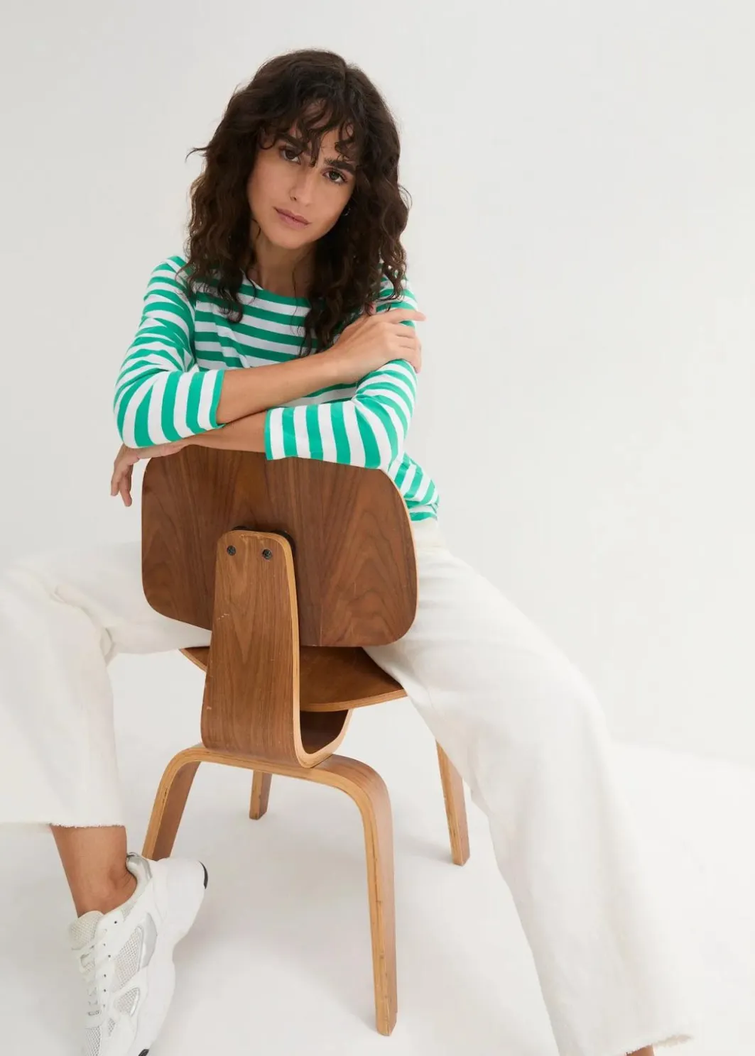 Damen bonprix Shirts & Tops|Basics|Shirt mit U-Boot-Ausschnitt