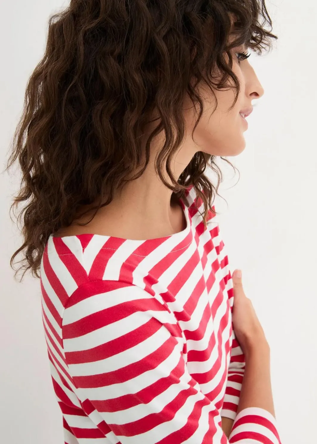 Damen bonprix Bekleidung·Röcke|Basics|Shirt mit U-Boot-Ausschnitt