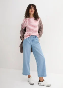 Damen bonprix Shirts & Tops|Basics|Shirt mit U-Boot-Ausschnitt