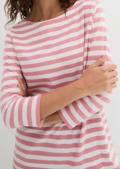 Damen bonprix Shirts & Tops|Basics|Shirt mit U-Boot-Ausschnitt