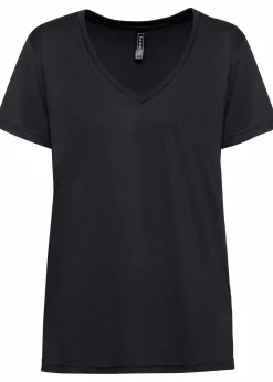 Damen bonprix Shirts & Tops|Basics|Shirt mit V-Ausschnitt