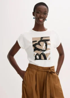 Discount Shirt mit Viskose und Glitzersteinen Damen Shirts & Tops