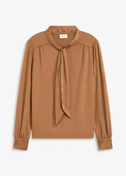 Damen bonprix Shirts & Tops|Shirt mit Viskose und Satinschluppe