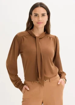 Damen bonprix Shirts & Tops|Shirt mit Viskose und Satinschluppe