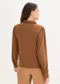 Damen bonprix Shirts & Tops|Shirt mit Viskose und Satinschluppe