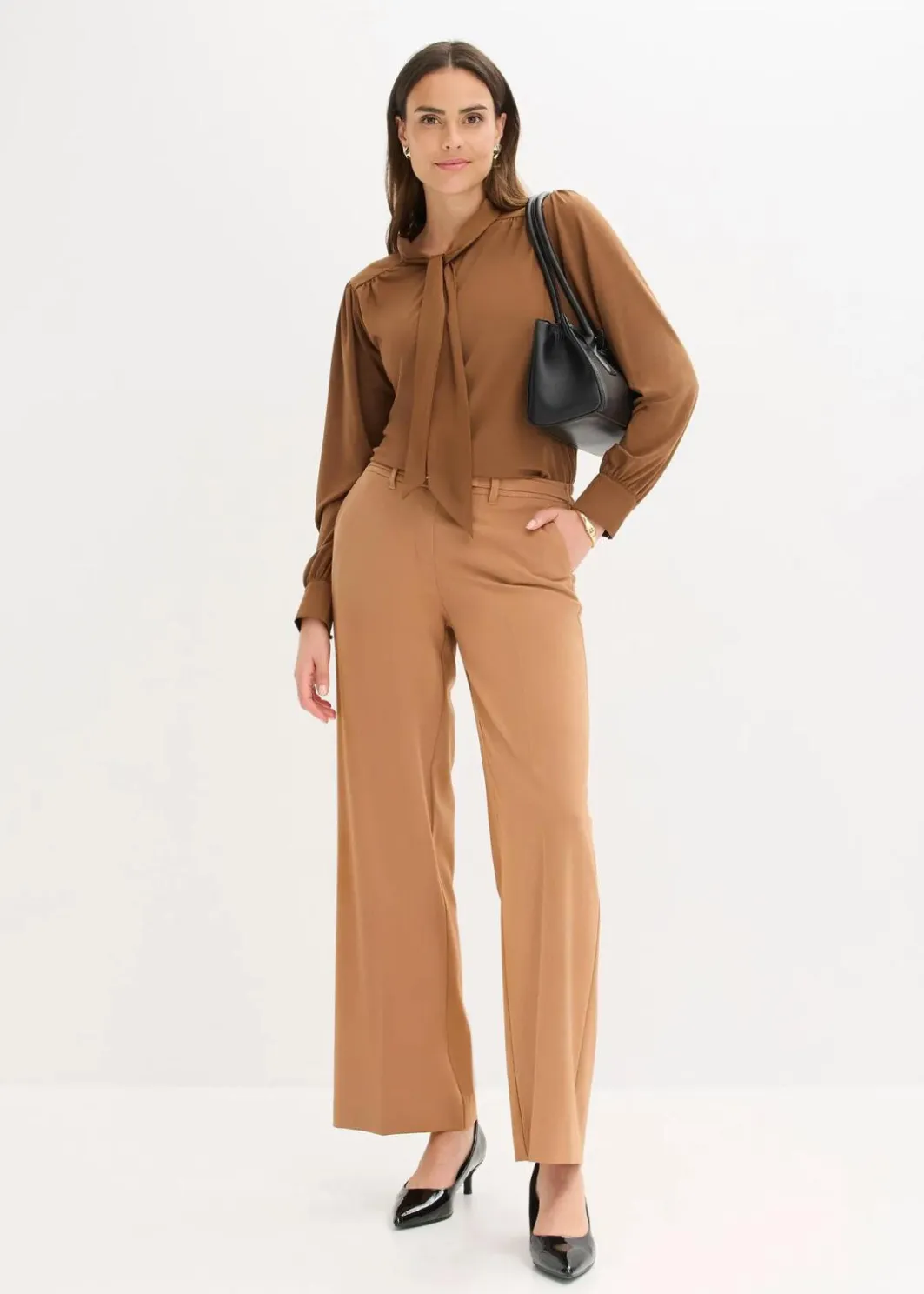 Damen bonprix Shirts & Tops|Shirt mit Viskose und Satinschluppe