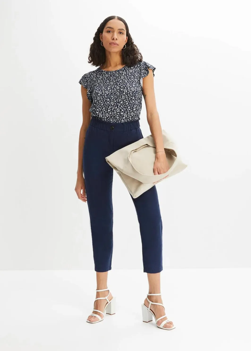 Damen bonprix Shirts & Tops|Nachhaltigere Materialien|Shirt mit Volantärmel